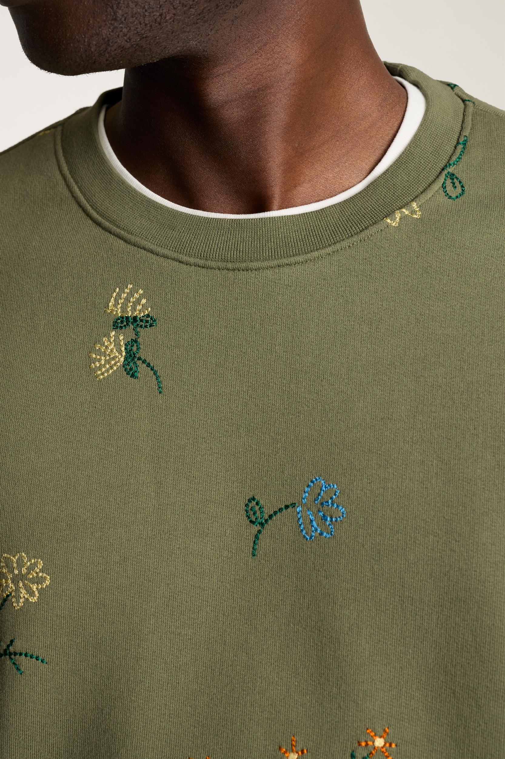 Embroidered French Terry Crew Product Image