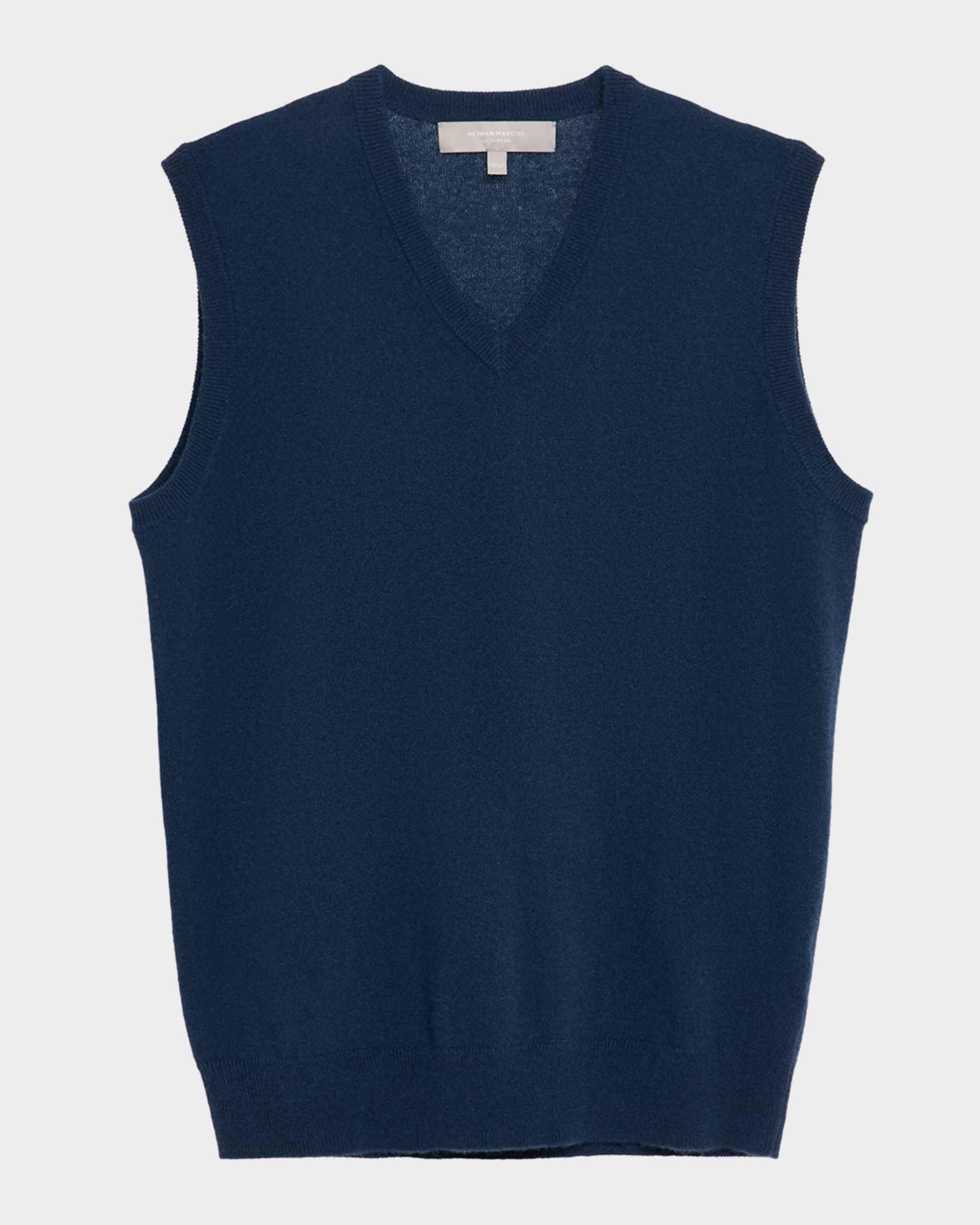 Men's Cashmere Knit V-Neck Vest Product Image