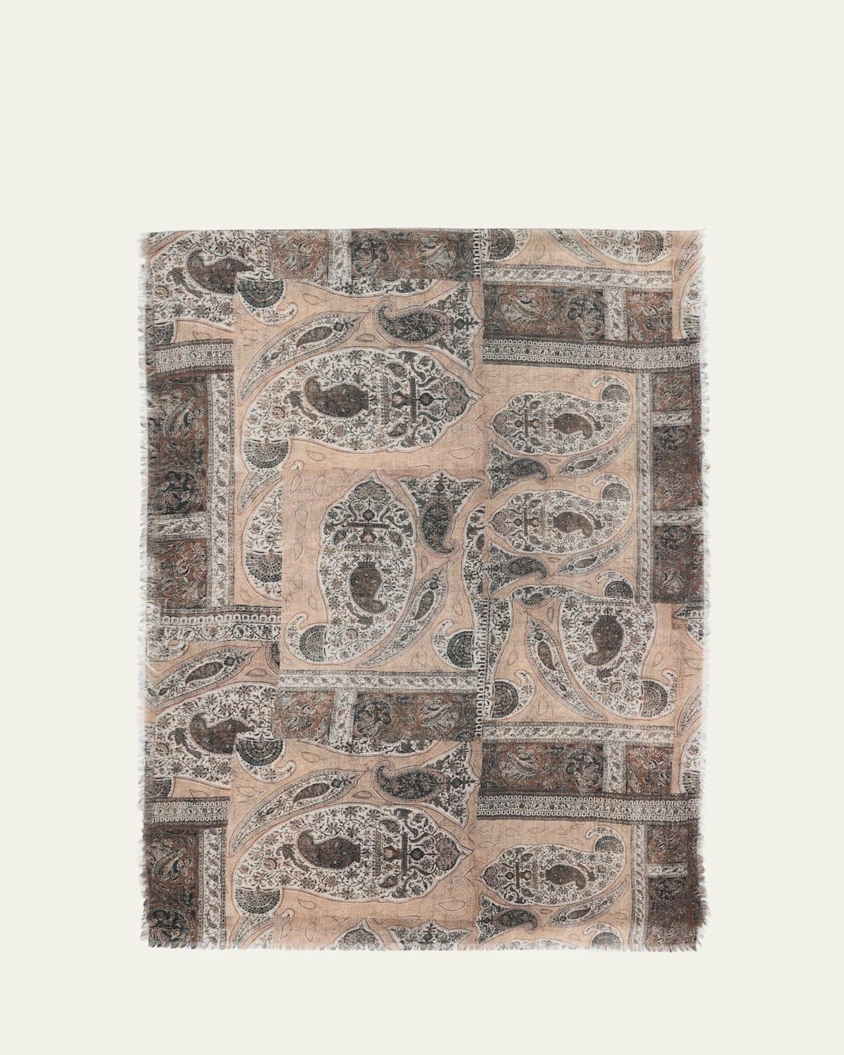 Mens Printed Wool Scarf Product Image