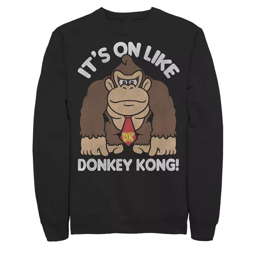 Men's Nintendo It's On Like Donkey Kong Outline Poster Sweatshirt,  Product Image