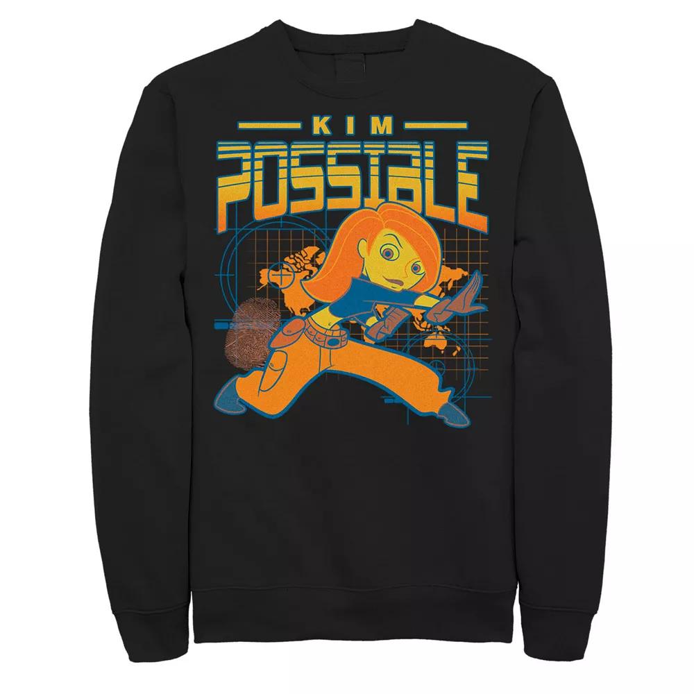 Men's Disney's Kim Possible Spy Map Location Fingerprint Sweatshirt,  Product Image