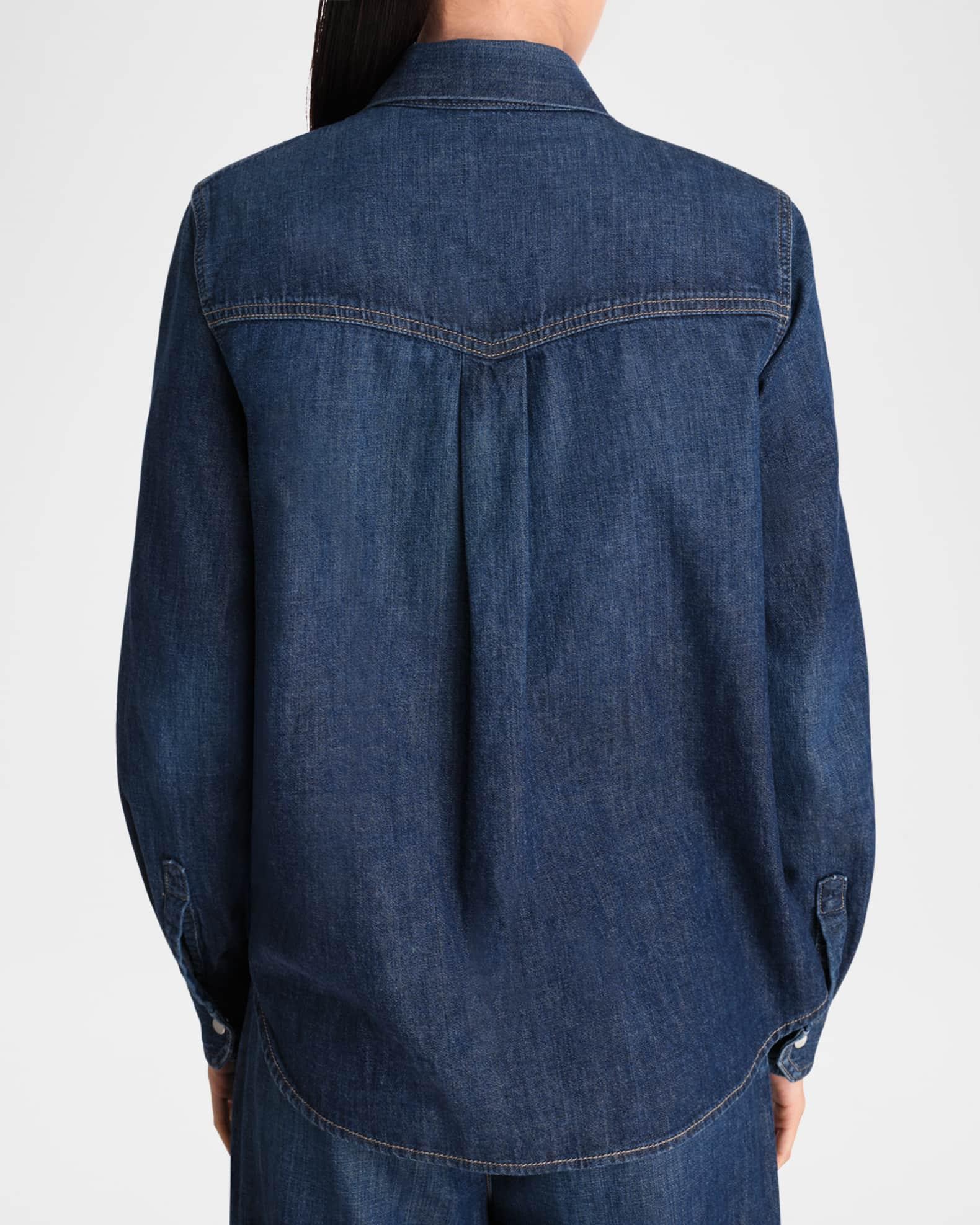 Ranchers Daughter Denim Tie-Neck Shirt  Product Image