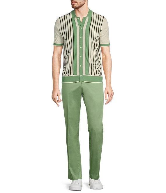 Murano From The Garden Collection Striped Snit Button-Front Shirt Product Image