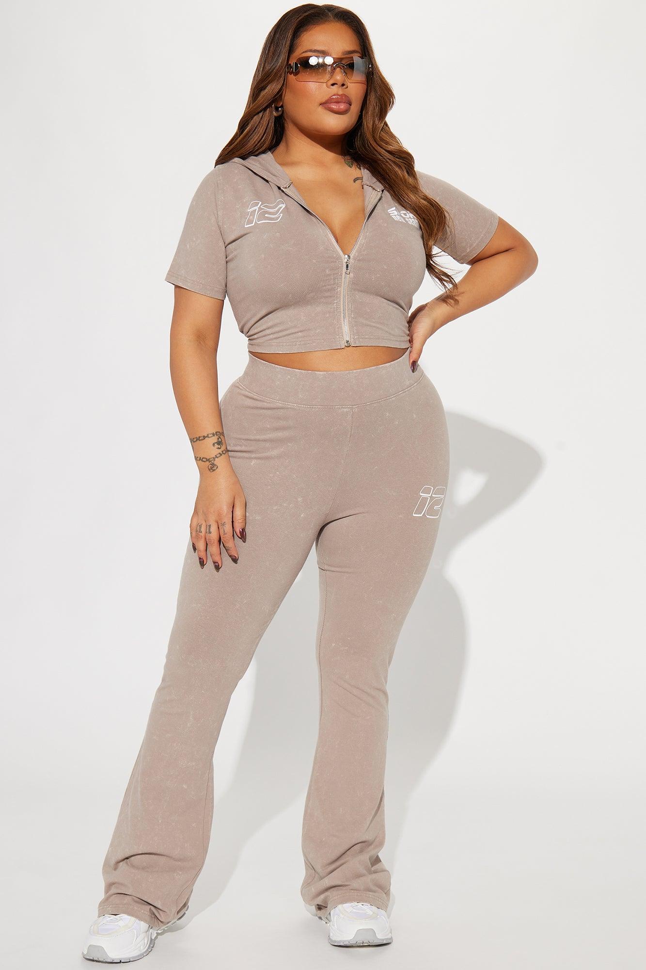 Stay Sporty Washed Hoodie - Taupe/combo Product Image