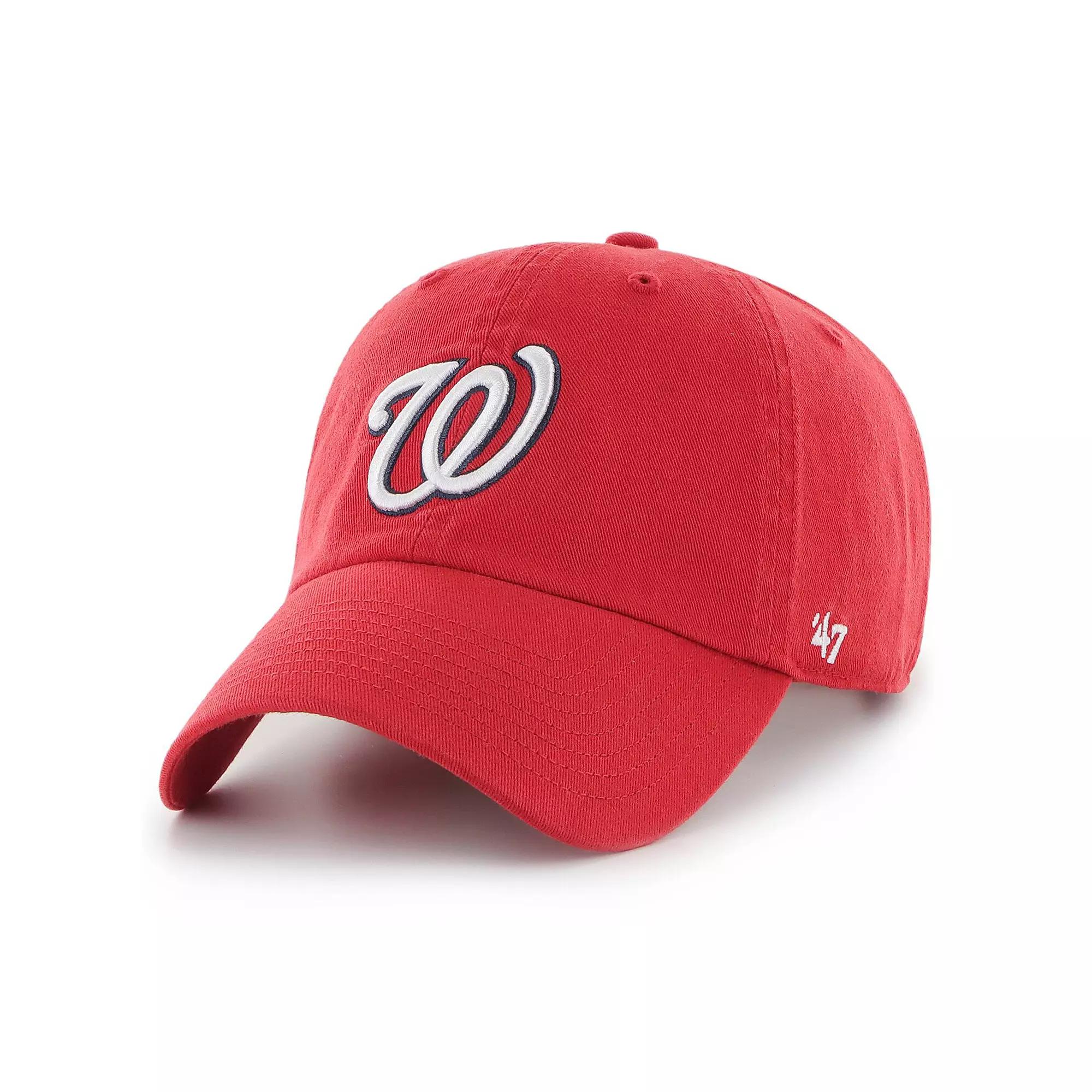 Men's '47 Red Washington Nationals Heritage Clean Up Adjustable Hat Product Image