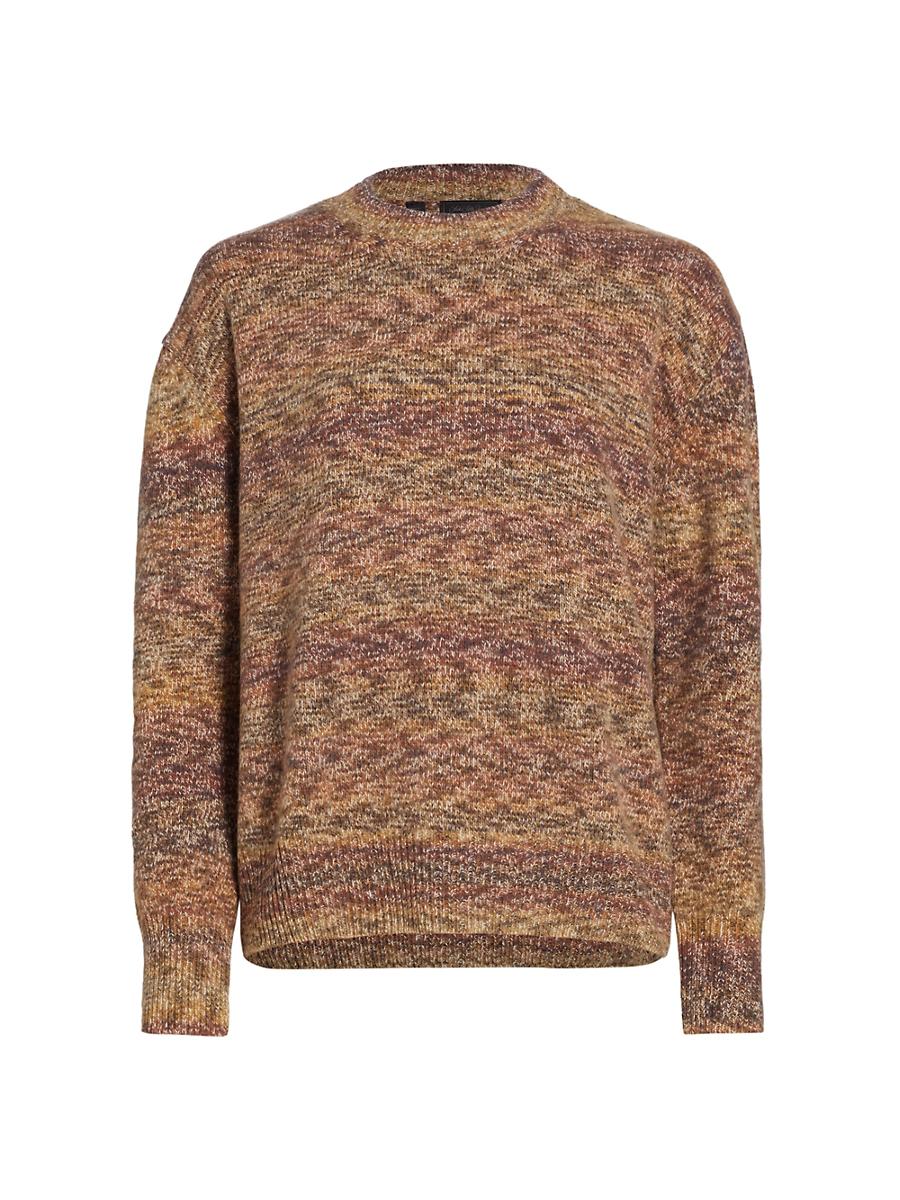 Womens Yarn-Dyed Wool Pullover Sweater Product Image