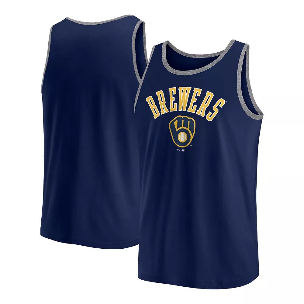 Men's Fanatics Navy Milwaukee Brewers Bet Tank Top,  Product Image