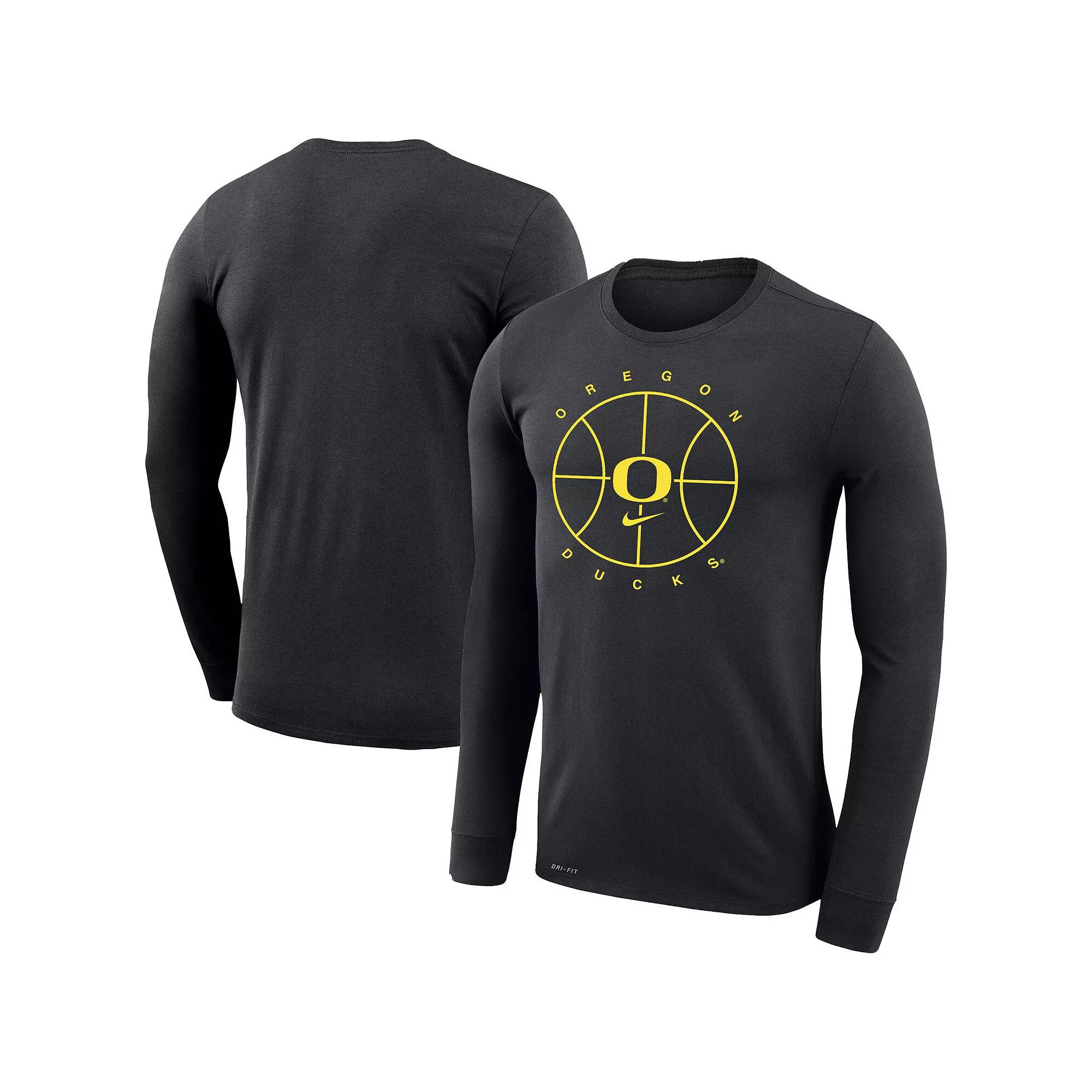 Men's Nike Black Oregon Ducks Basketball Icon Legend Performance Long Sleeve T-Shirt, Size: 2XL Product Image