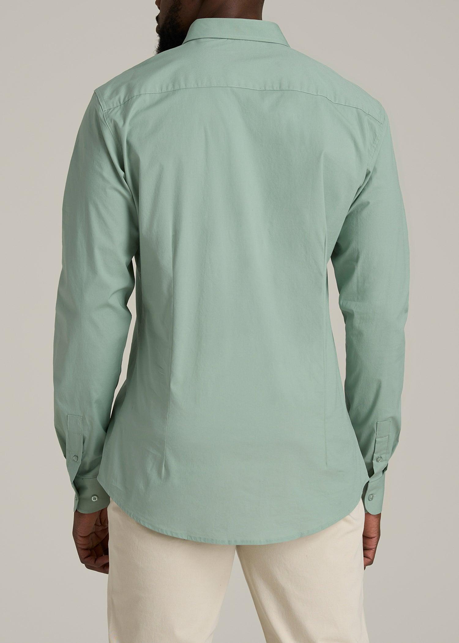 Oskar Button-Up Dress Shirt for Tall Men in Seagrass Male Product Image