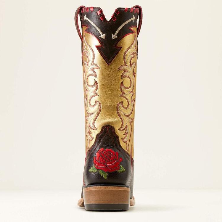 SALE Ariat® Ladies' Futurity Rodeo Quincy Toffee/Rose Cutter Toe Boots Product Image