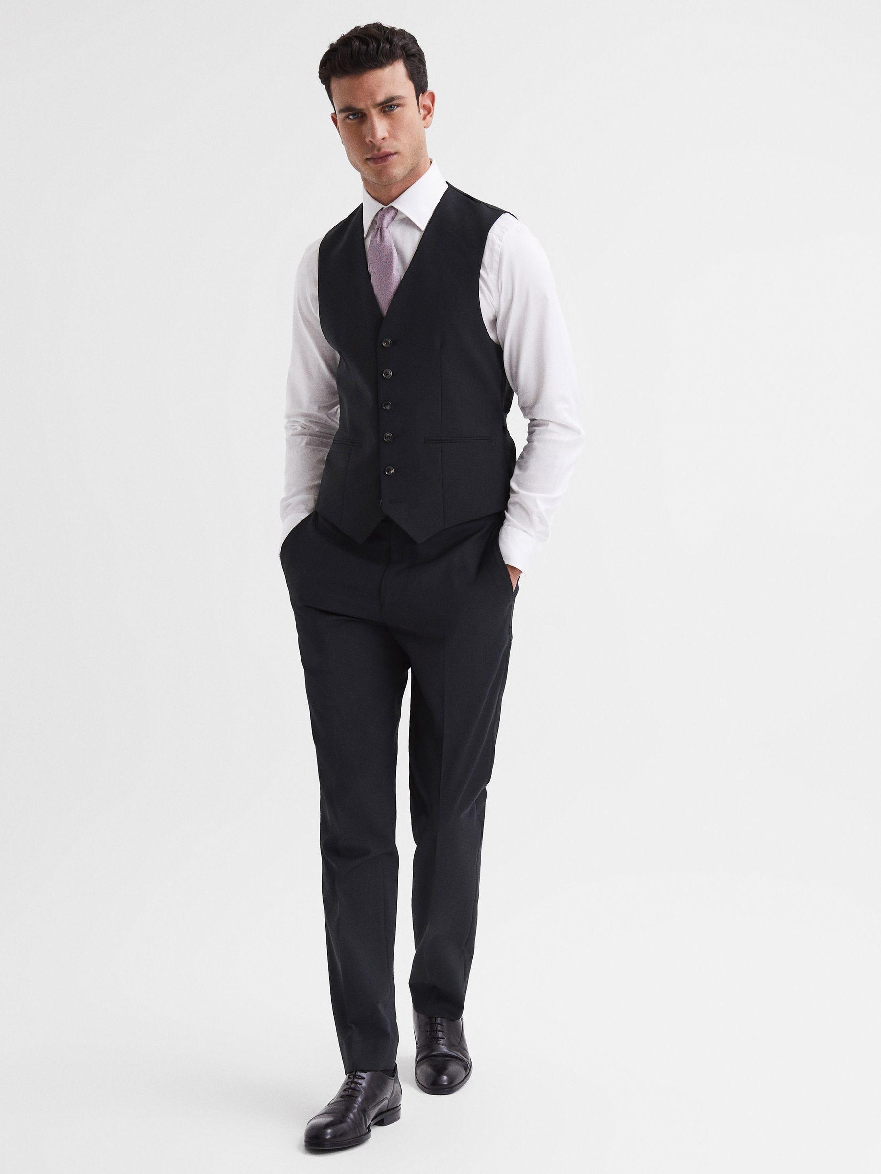 Modern Fit Travel Waistcoat in Black Product Image