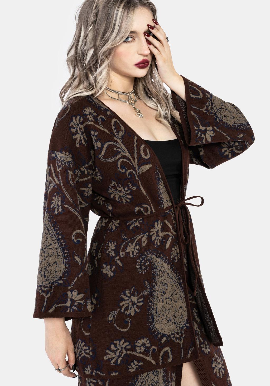 Gillian Cotton Paisley Knit Kimono Product Image