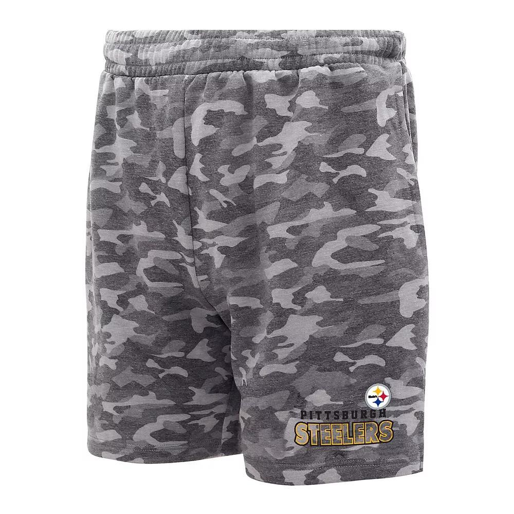 Men's Concepts Sport Charcoal Las Vegas Raiders Biscayne Camo Shorts,  Product Image