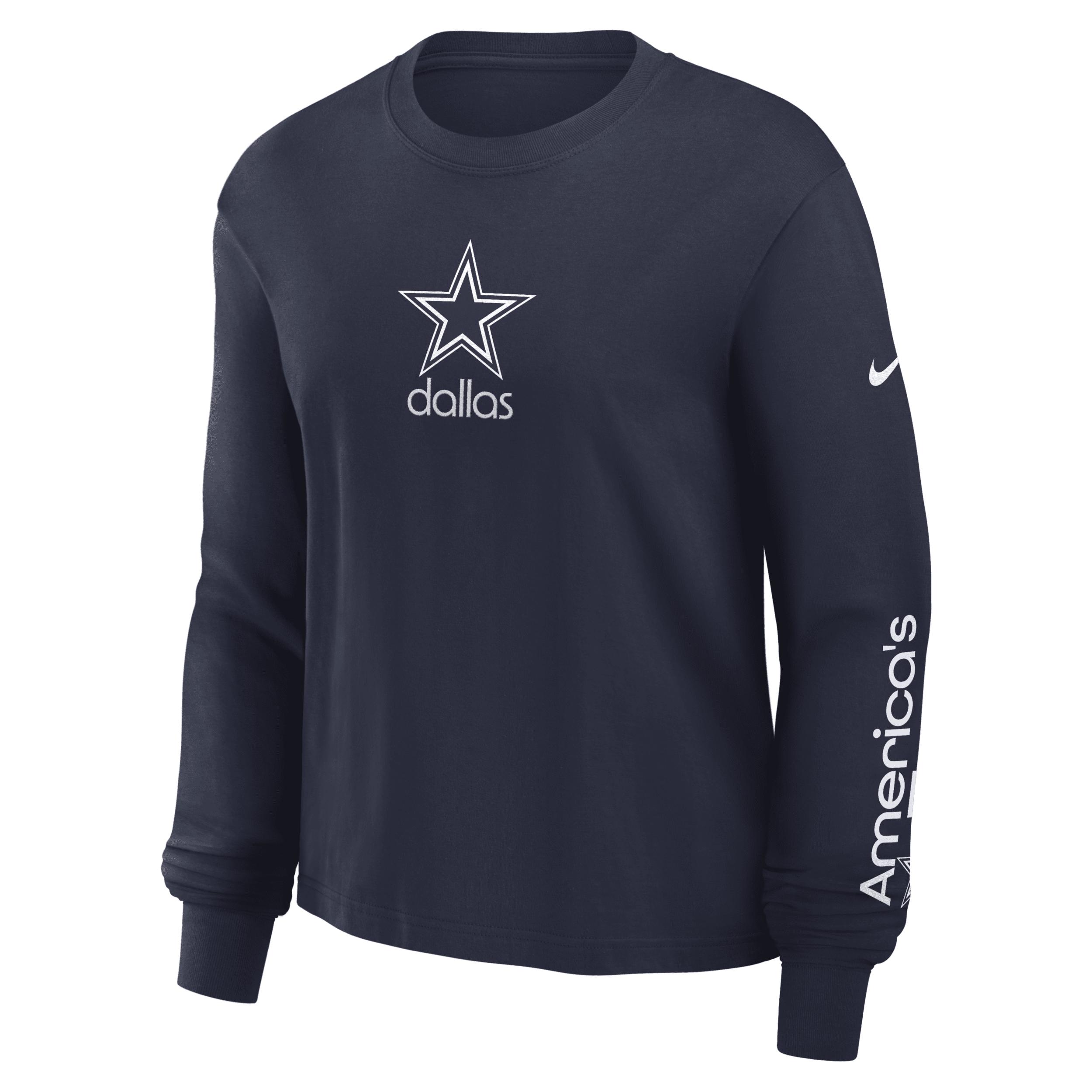 Dallas Cowboys Boxy Nike Womens NFL Long-Sleeve T-Shirt | 01N241S7RD-2QV Product Image