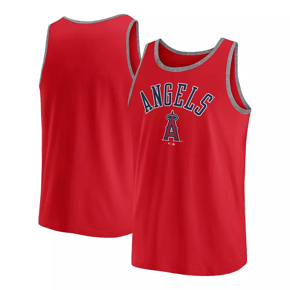 Men's Fanatics Red Los Angeles Angels Bet Tank Top,  Product Image