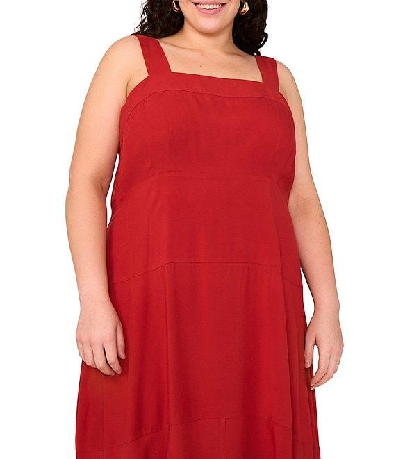 Vince Camuto Plus Size Square Neck Sleeveless Empire Waist Maxi Dress Product Image