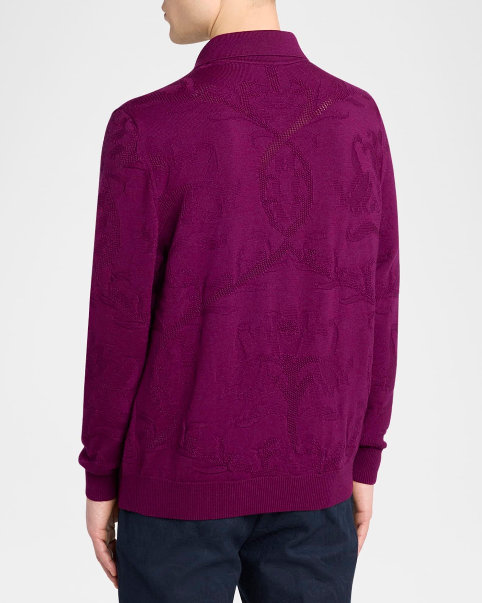 Men's Large Paisley Jacquard Crewneck Sweater Product Image