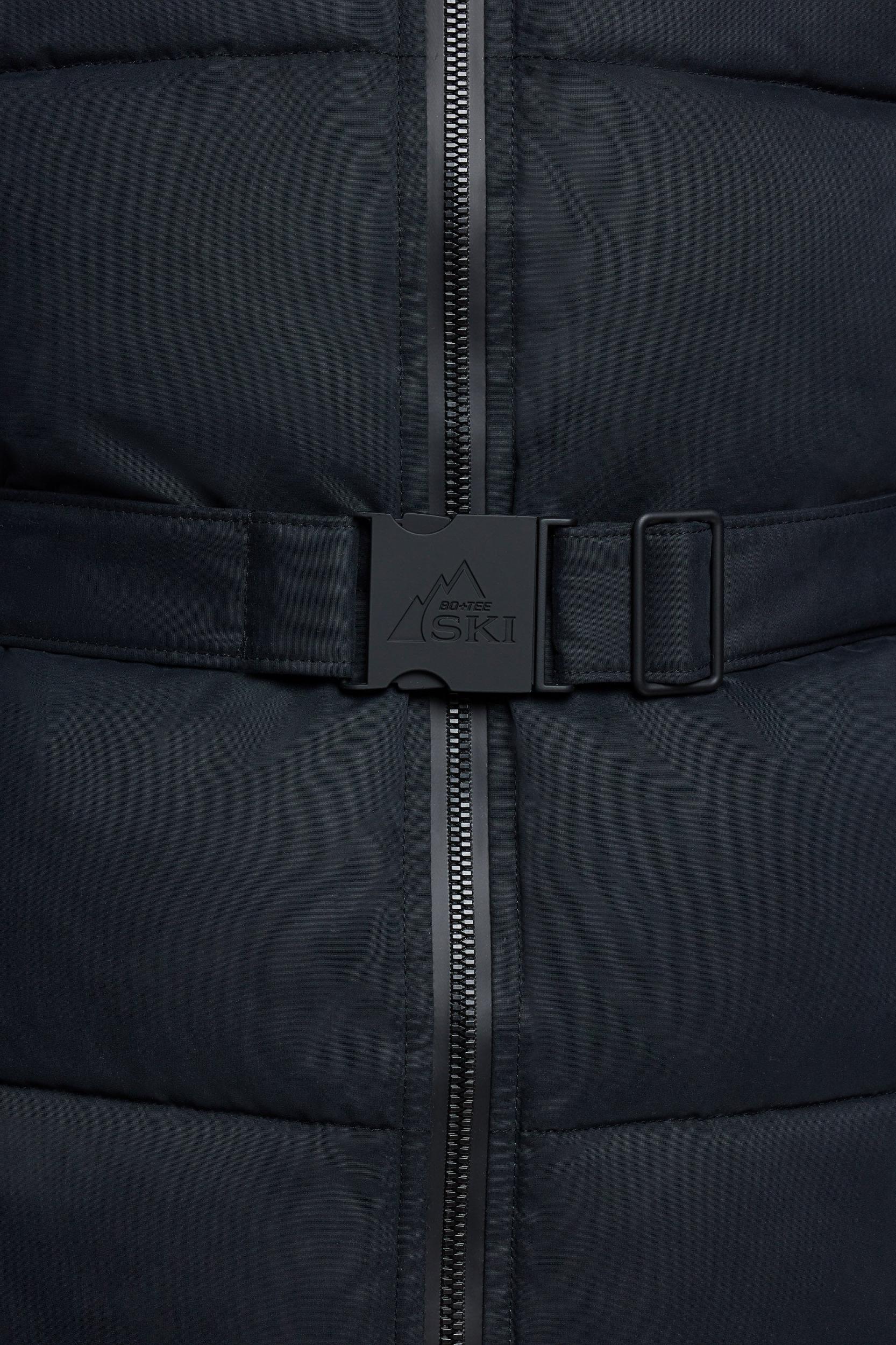 Ski Jacket with Detachable Sleeves in Black Product Image