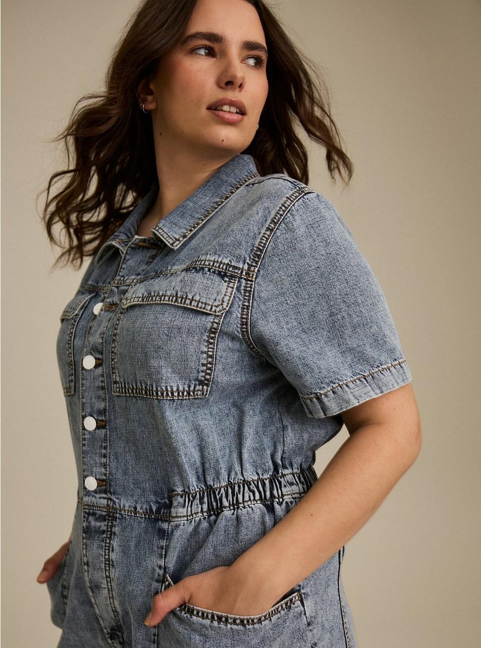 Denim Boiler Romper Product Image