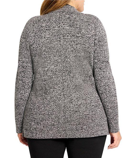 NIC + ZOE Plus Size Elegant Knit Notch Lapel Long Sleeve Blazer Product Image