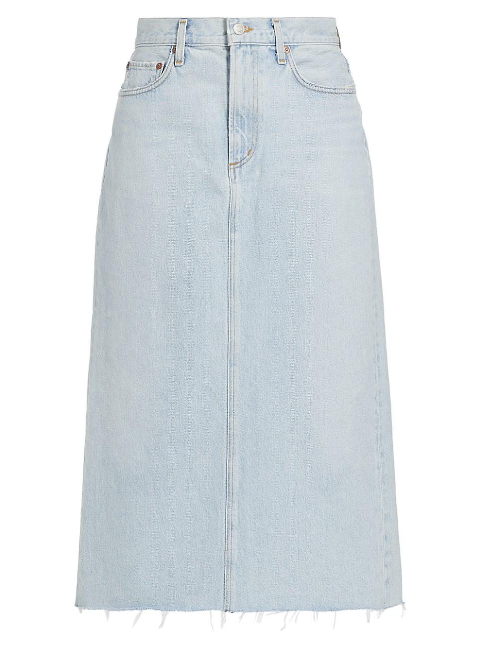 Womens Della Denim Maxi Skirt Product Image