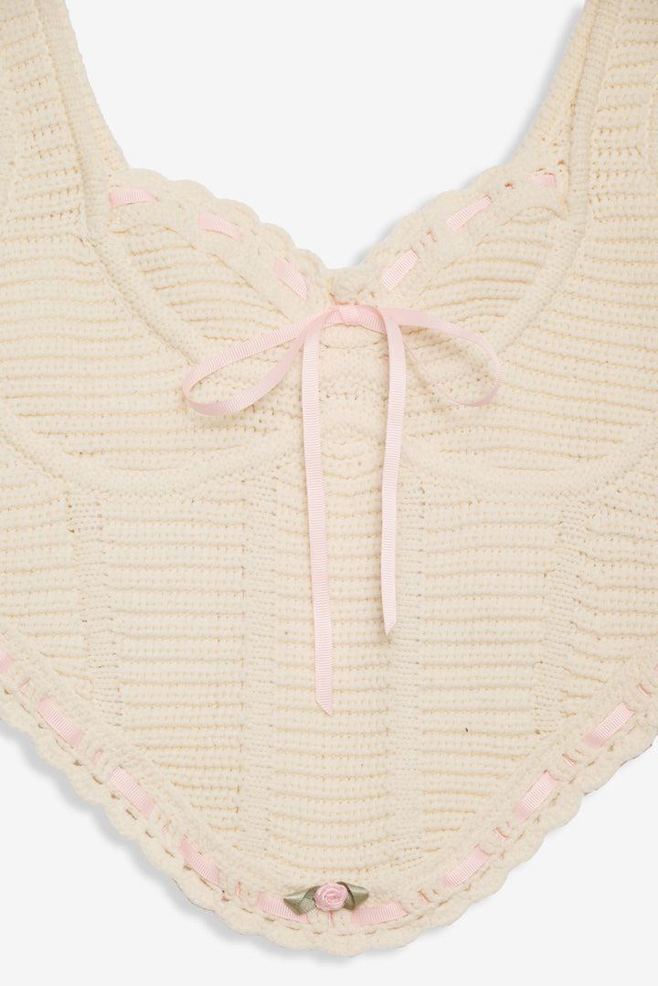 Olina Crochet Top — Cream Product Image
