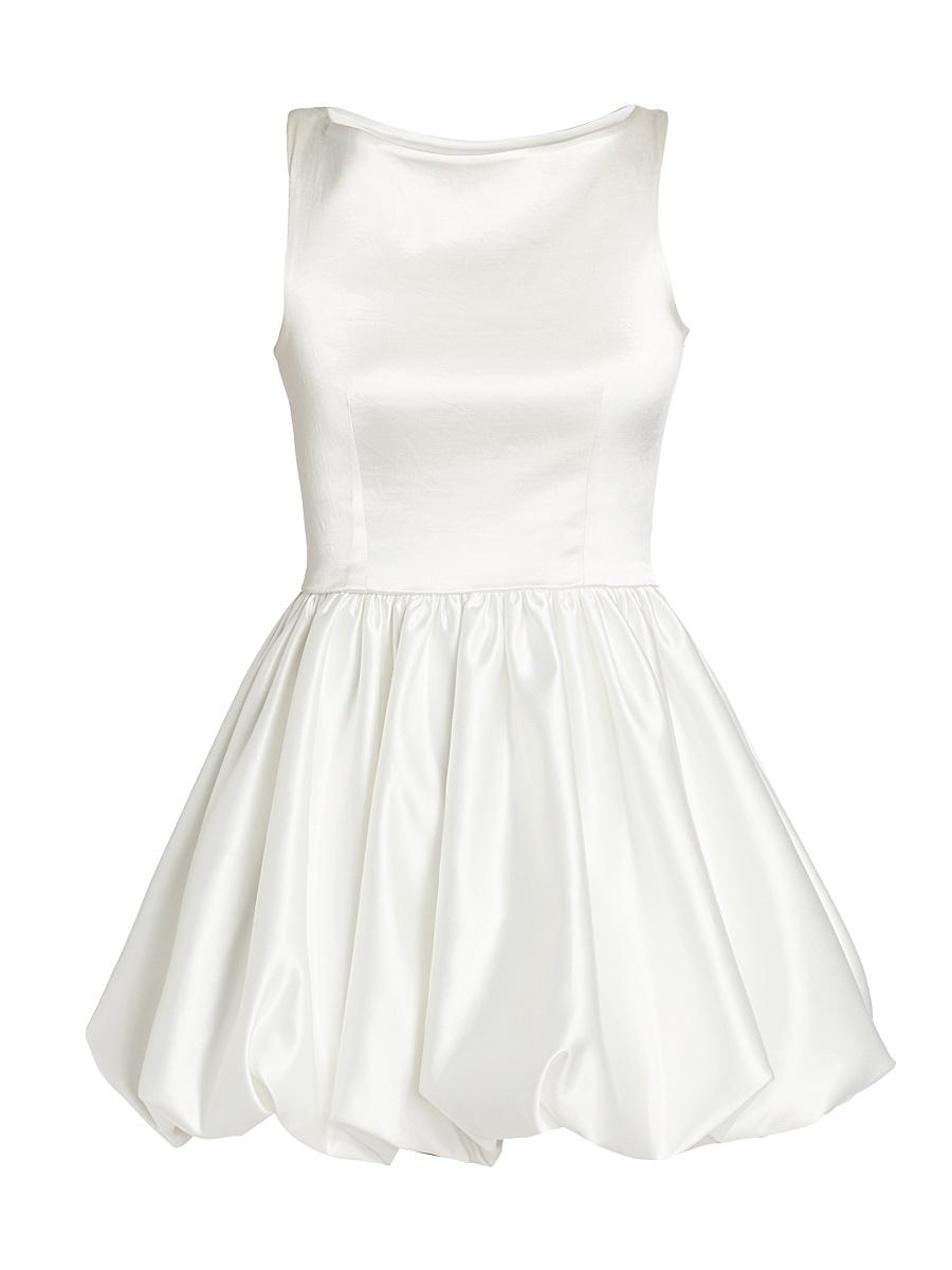 Womens Ananya Satin Cotton-Blend Bubble Minidress Product Image