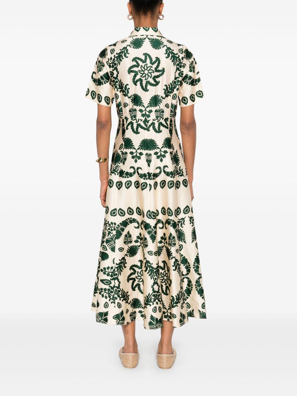 leaves-print maxi dress Product Image