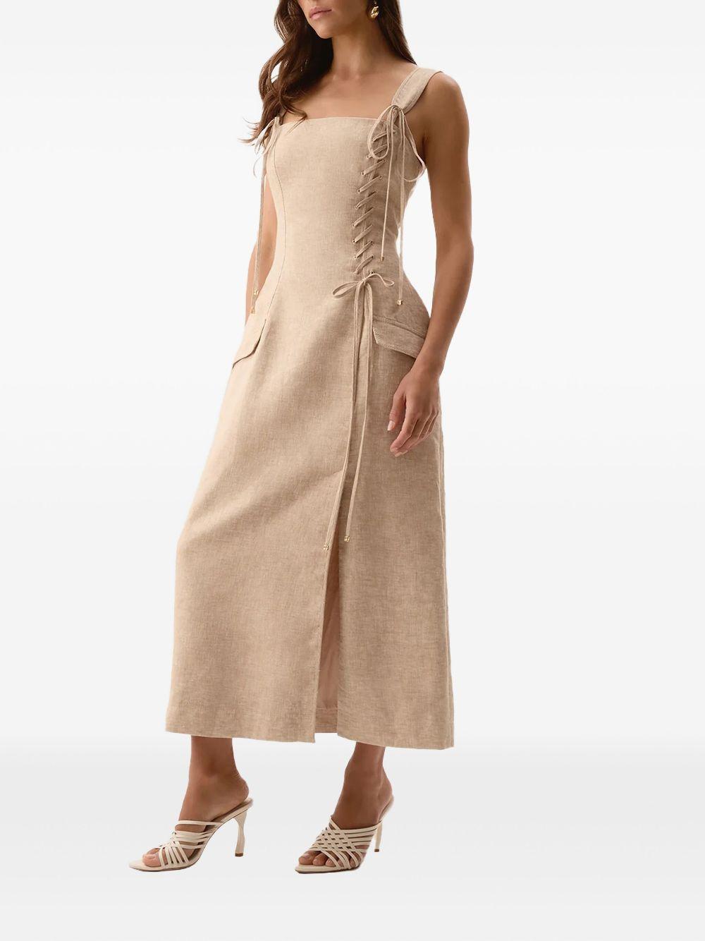 Morgan lace-up maxi dress Product Image