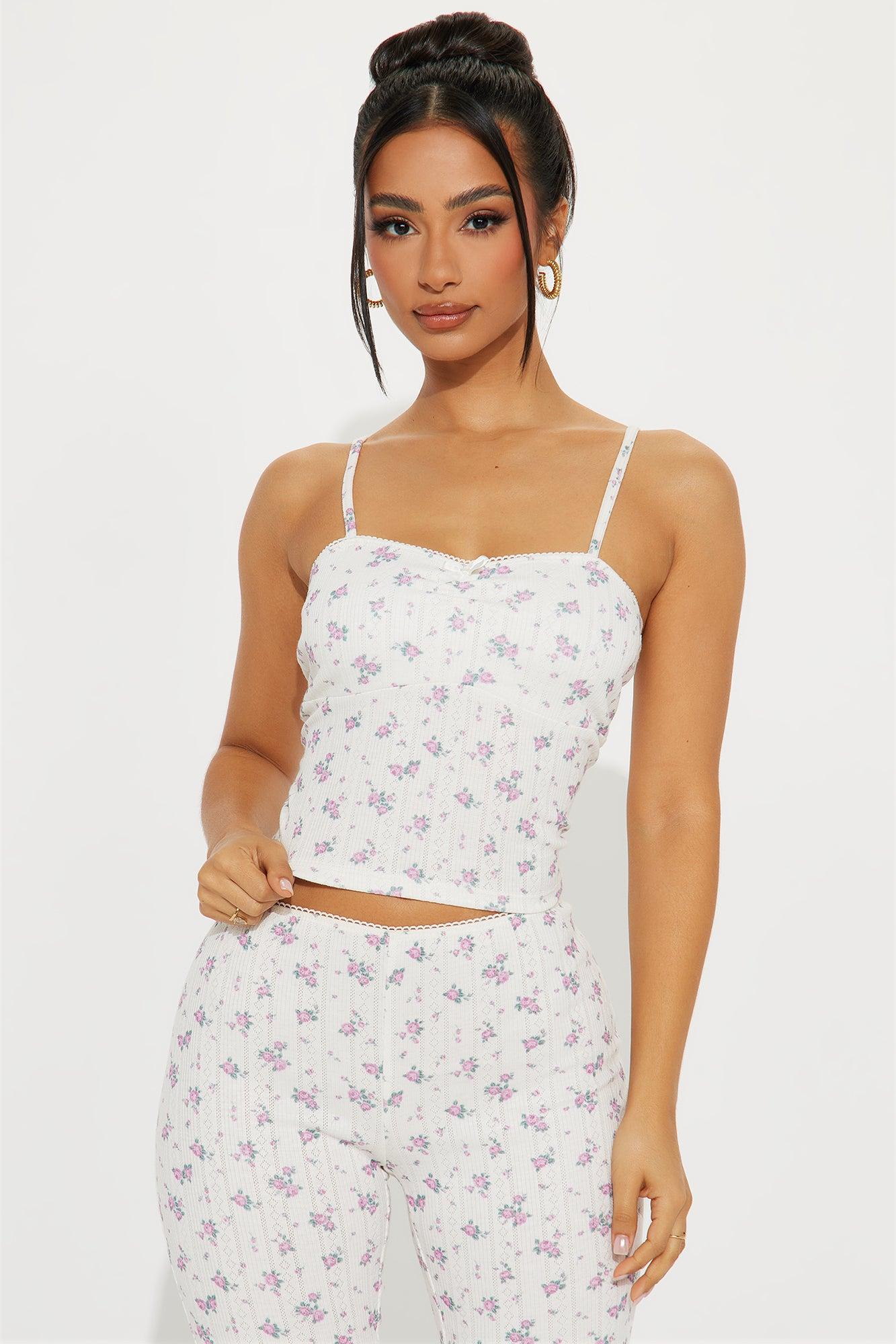 My Dearest Floral Capri Set - Off White Product Image