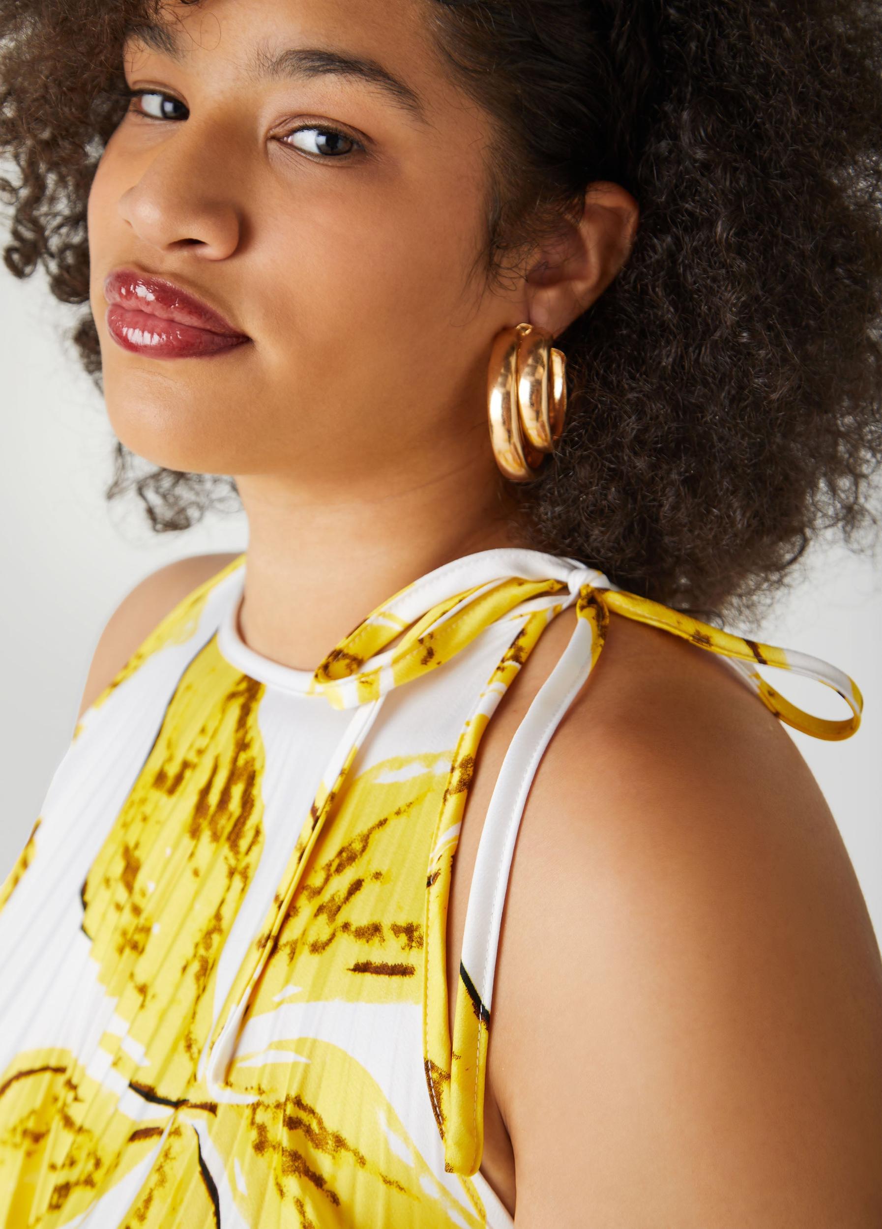 Floral Pleated Maxi Dress Product Image