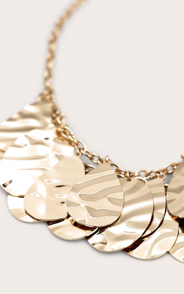 Gold Petal Statement Necklace Product Image