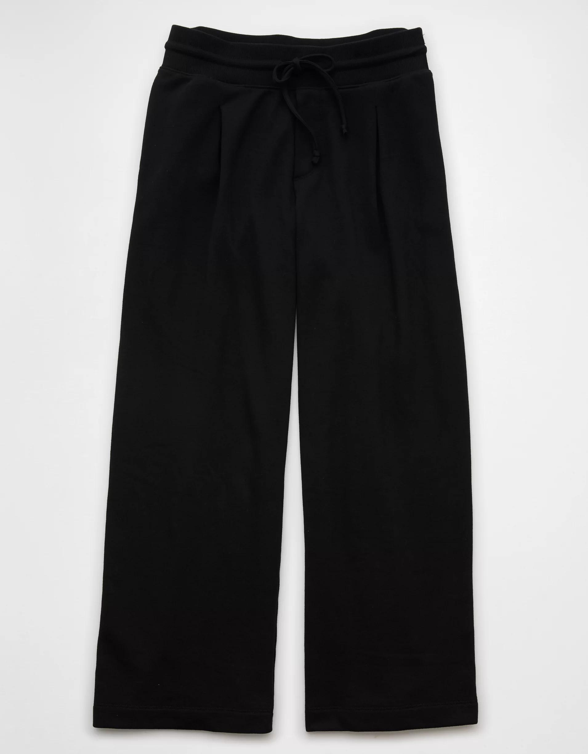 AE Fleece Wide-Leg Sweatpant Trouser Product Image
