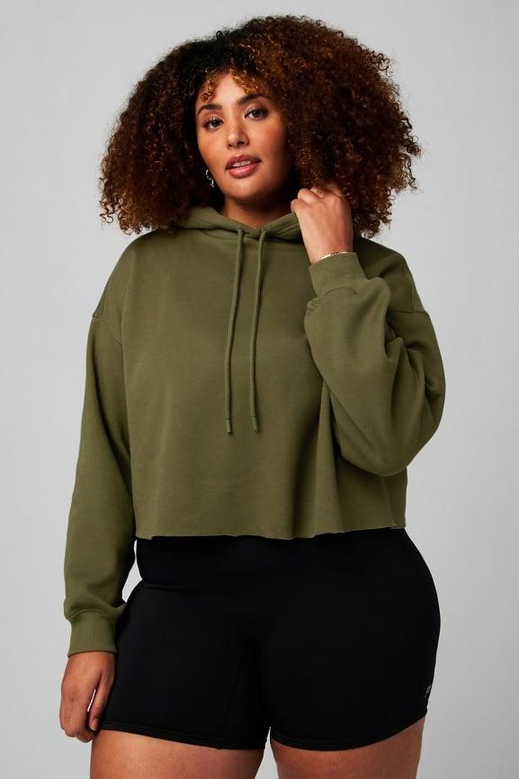 Cozy Fleece Cropped Hoodie Product Image