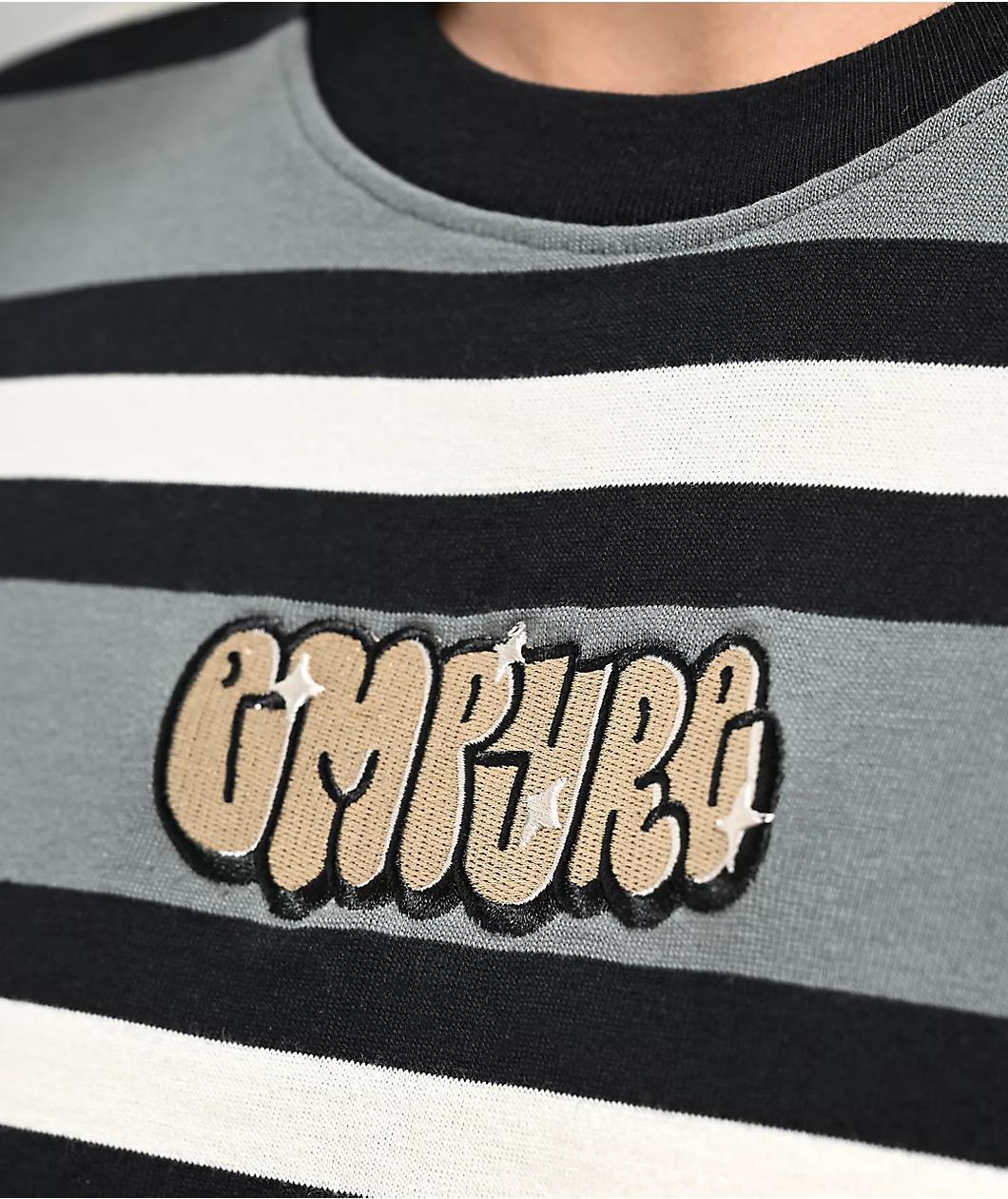 Empyre Burner Knit Green Stripe T-Shirt Product Image