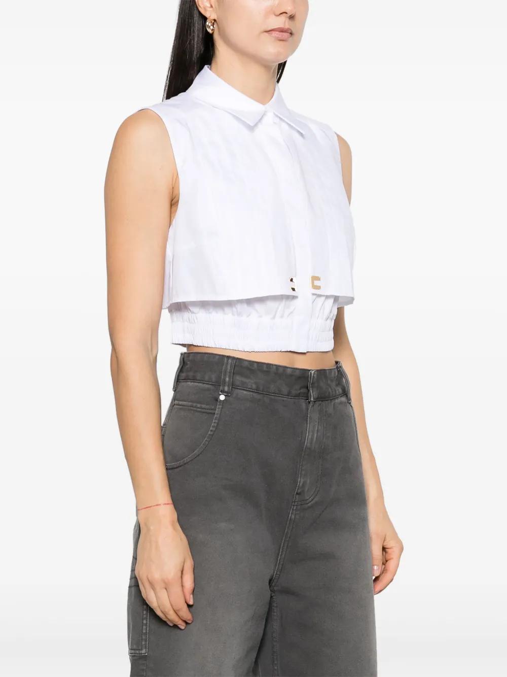 cape-insert cropped shirt Product Image
