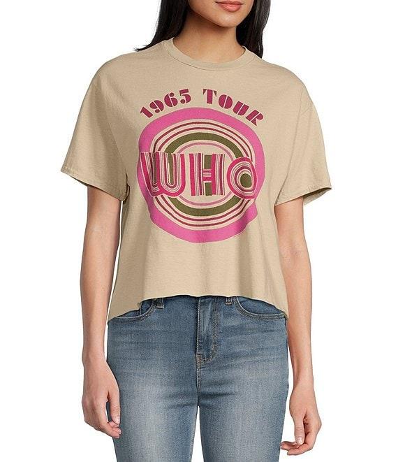 Junk Food Crewneck Short Sleeve The Who 1965 Tour Cropped T-Shirt Product Image