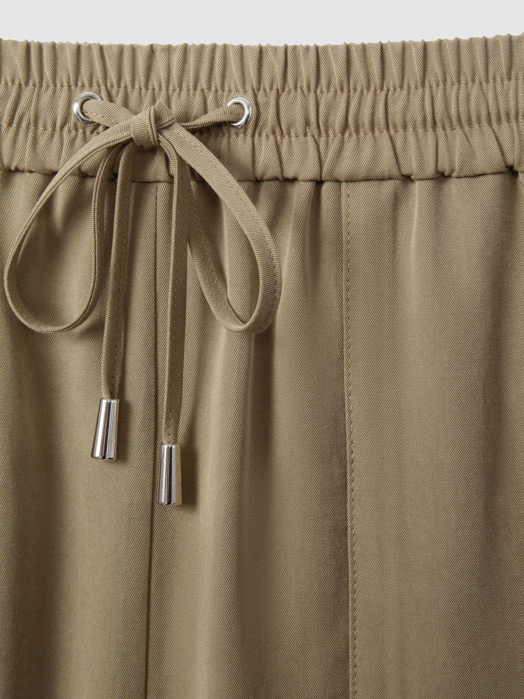 Drawstring Shorts with TENCEL™ Fibers in Khaki Product Image