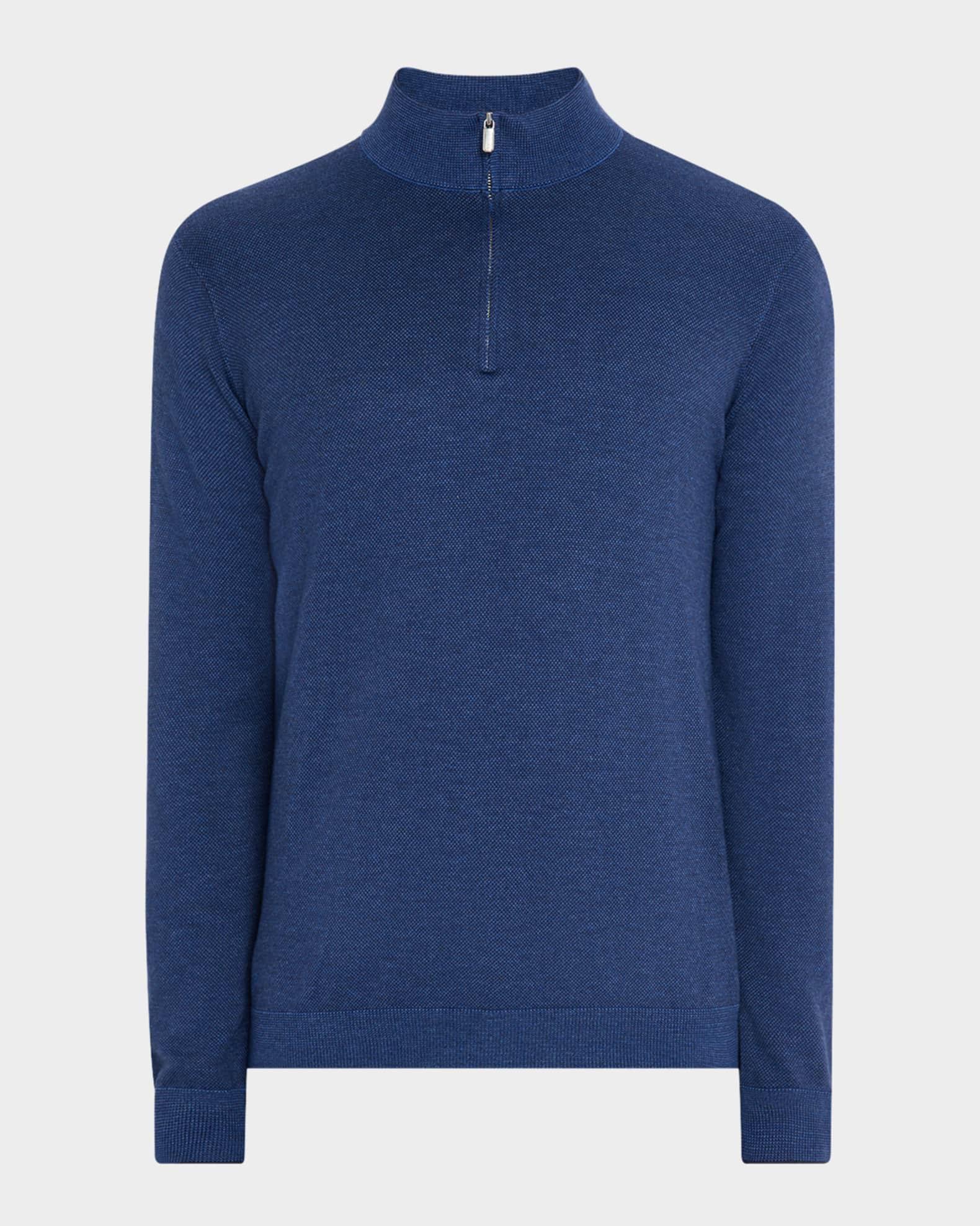 Men's Birdseye Knit Quarter-Zip Sweater Product Image