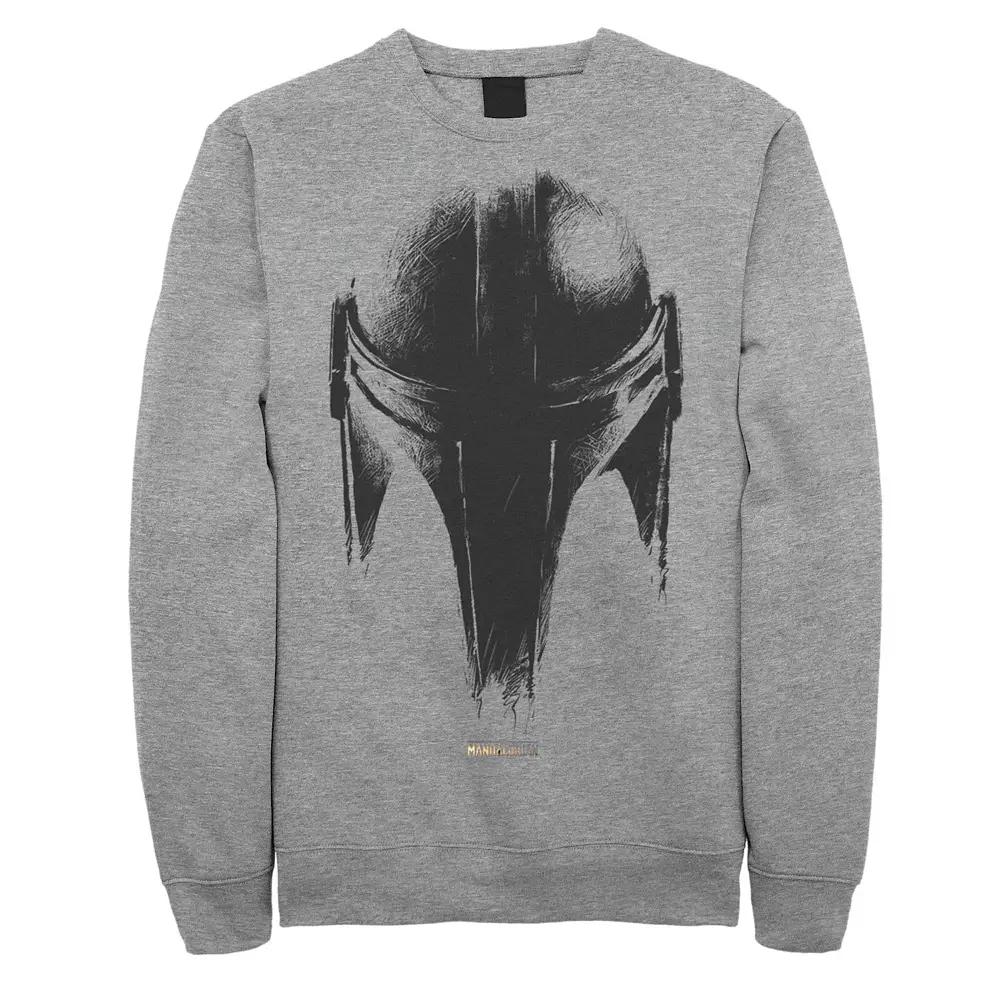 Men's Star Wars The Mandalorian Metallic Helmet Sweatshirt,  Product Image
