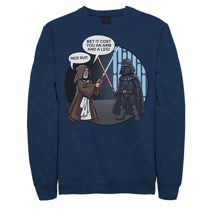 Men's Star Wars Vader And Obi-Wan Nice Suit Text Sweatshirt,  Product Image