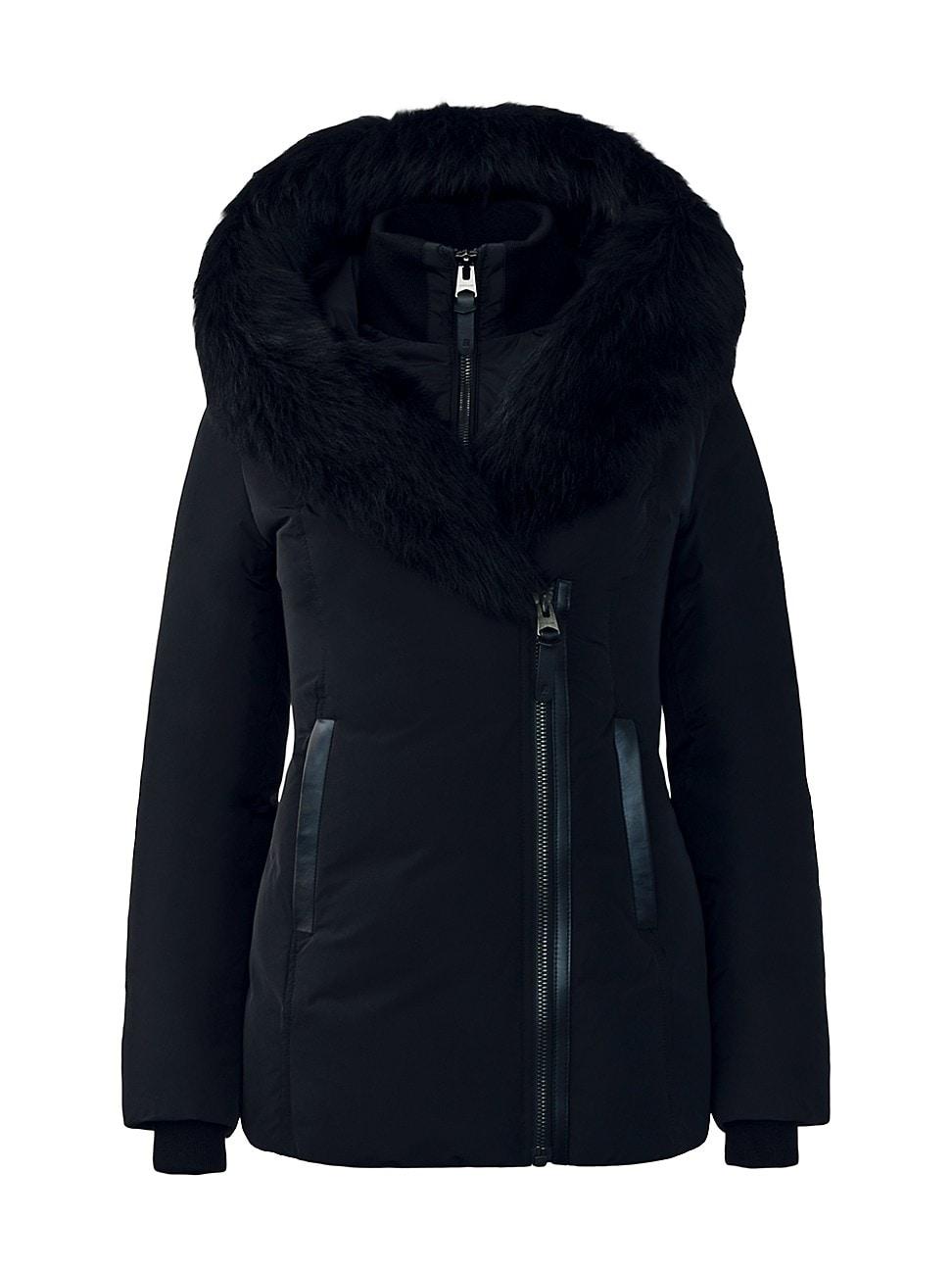 Womens Adali Shearling-Trimmed Down Coat Product Image