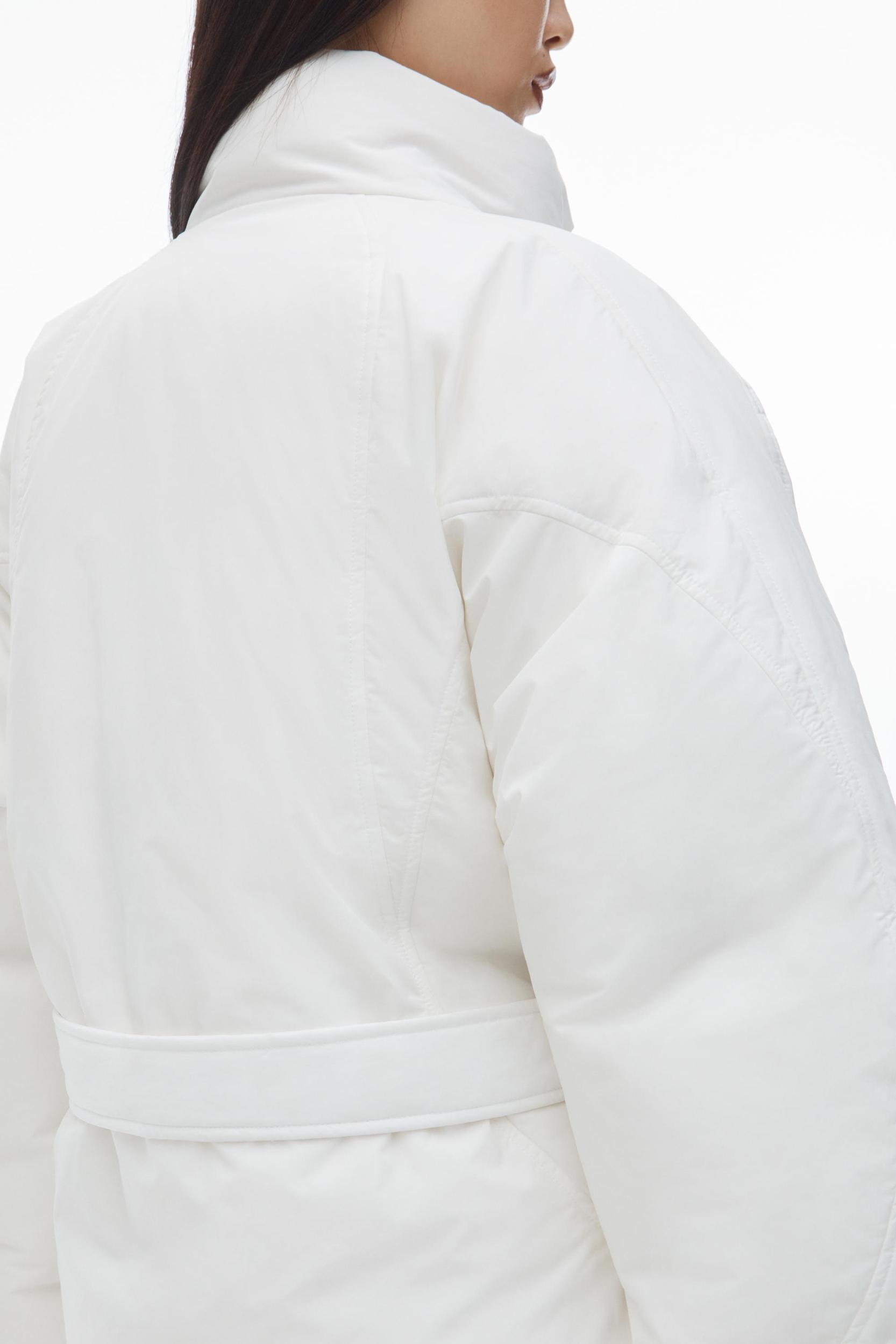 Puffer Coat With Dome Logo Patch Product Image
