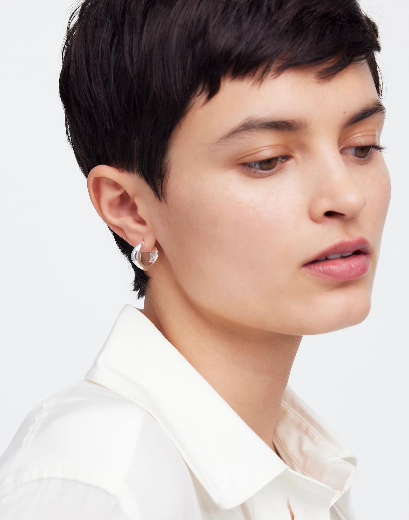 Twisted Hoop Earrings Product Image