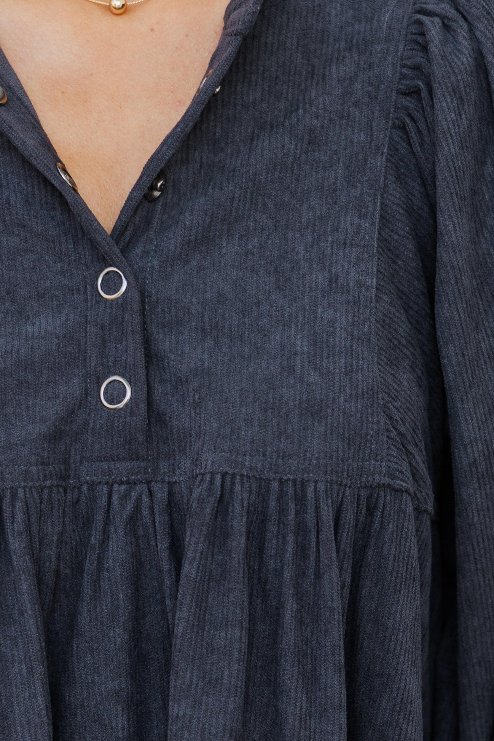 That's All You Gray Corduroy Dress Female Product Image