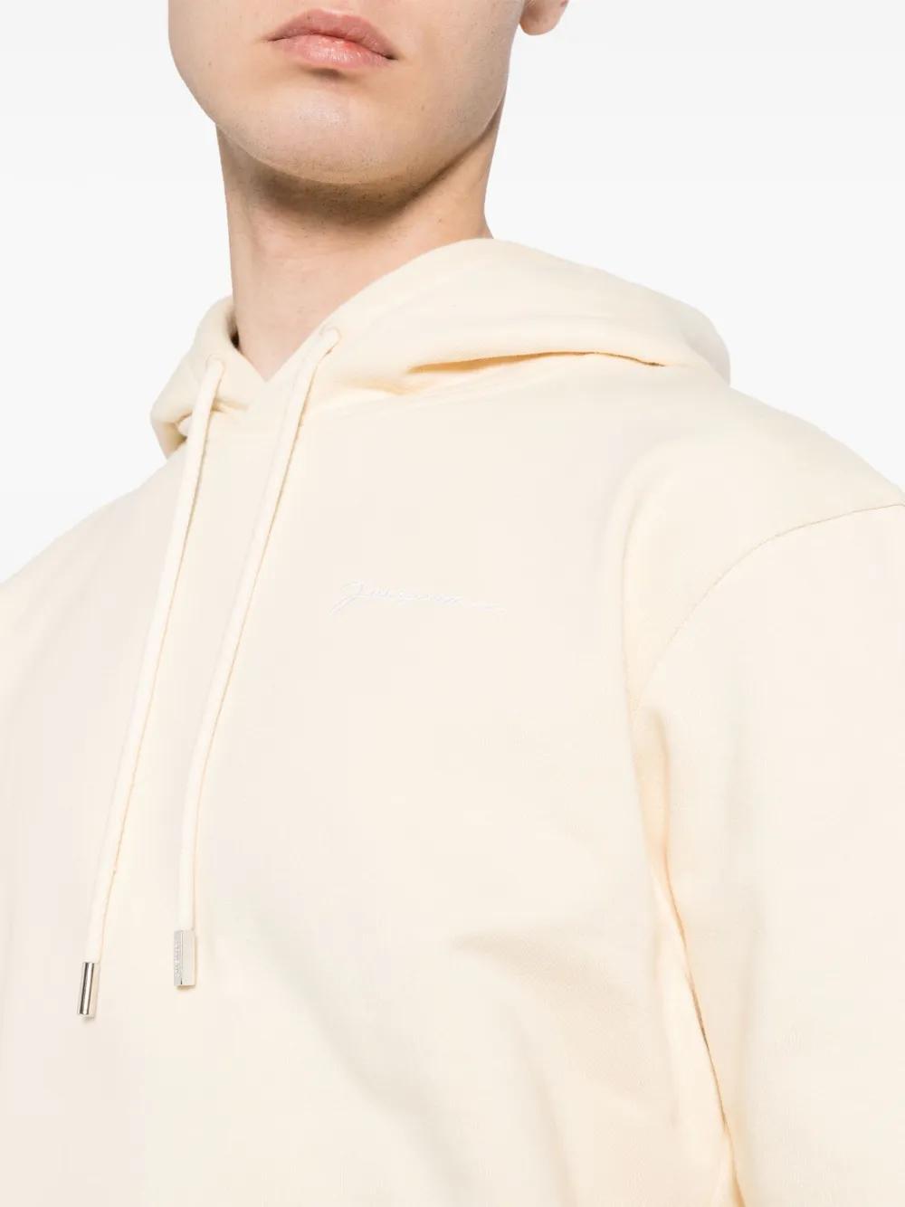 logo-embroidered cotton hoodie Product Image