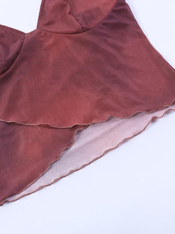 Cross Over Mesh Crop Cami Top Product Image