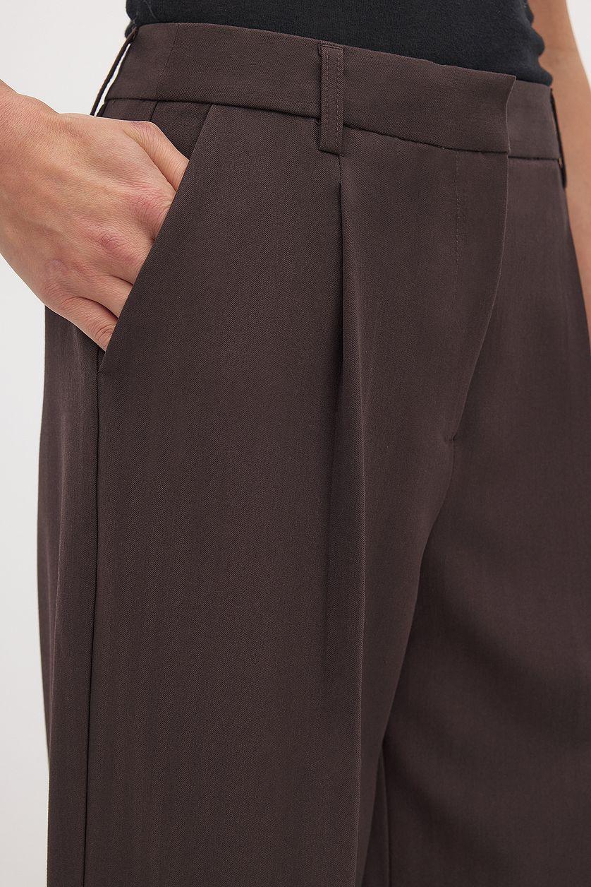 Wide High Waist Suit Pants Product Image