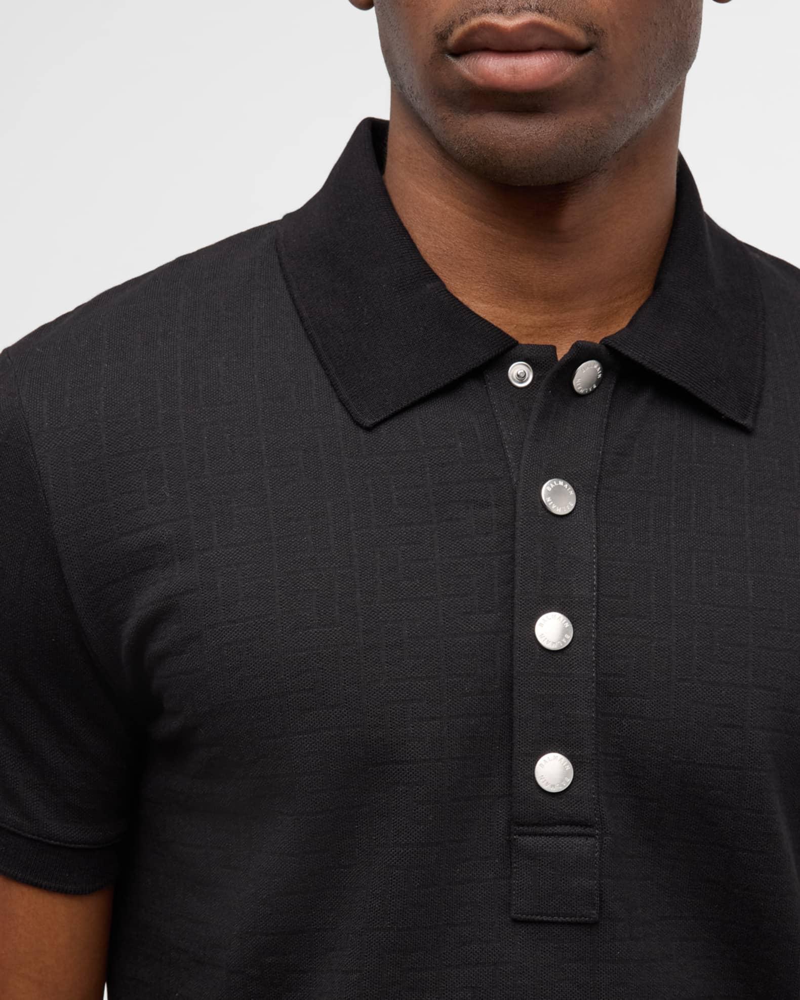 Men's Monogram Pique Polo Shirt Product Image