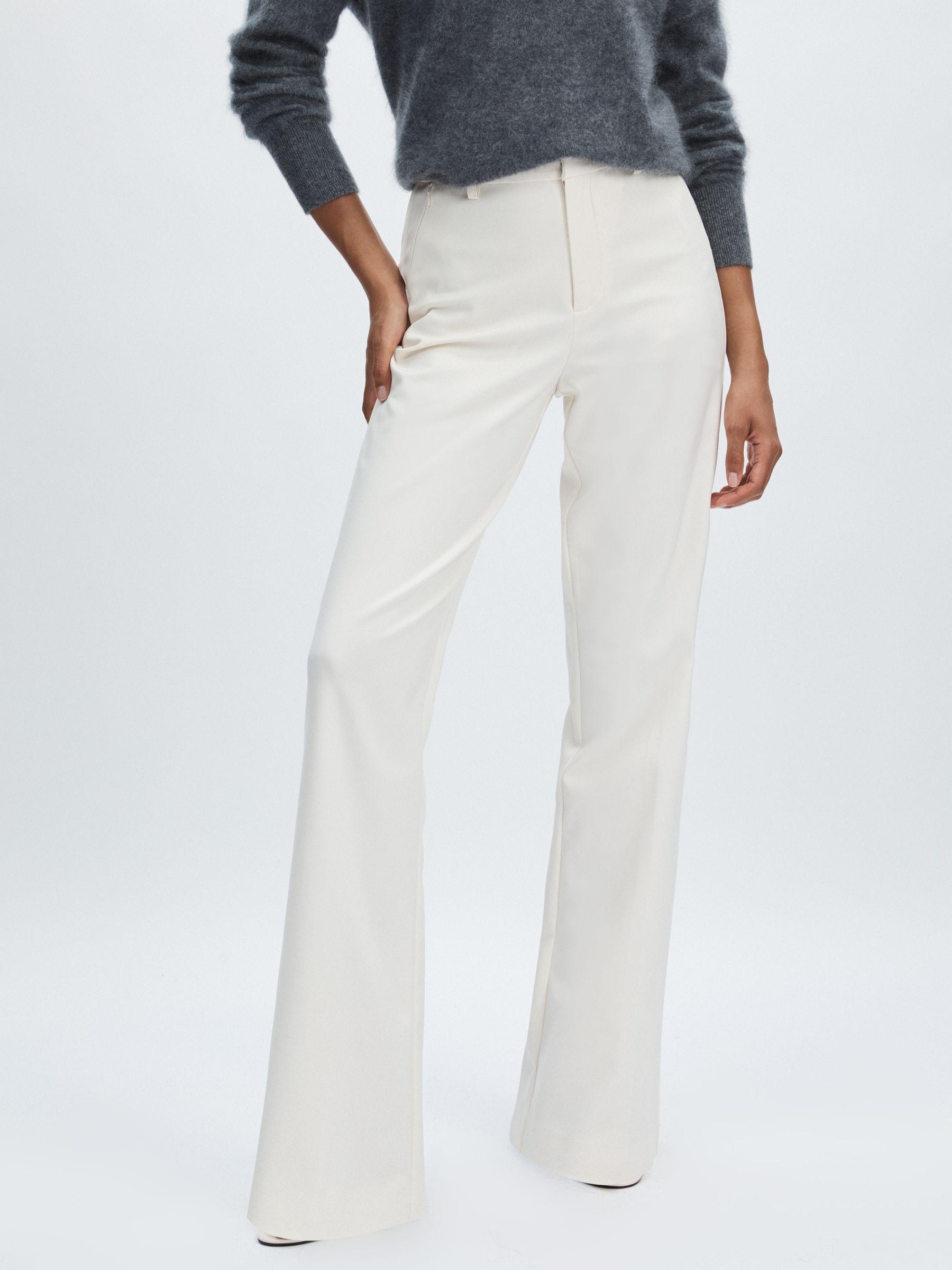Good American Straight-Leg Trousers in Ivory Product Image